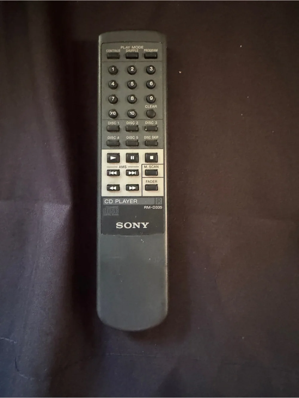 Sony RM-D335 infrared remote control